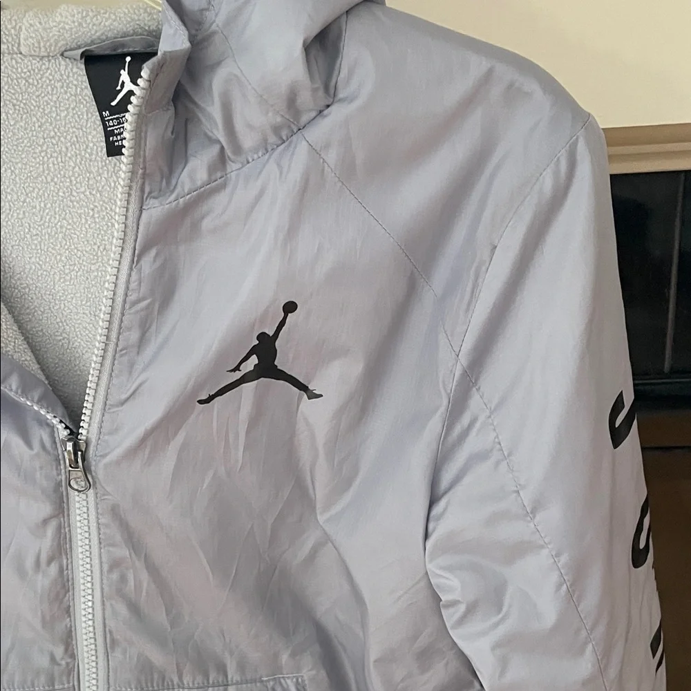 Jordan Kids Light Gray Fleece Lined Water-Resistant Coat